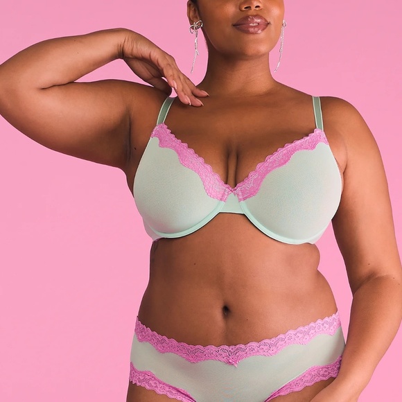 36D Victoria's Secret Tease Lace Trim Unlined Demi Bra - Picture 11 of 11